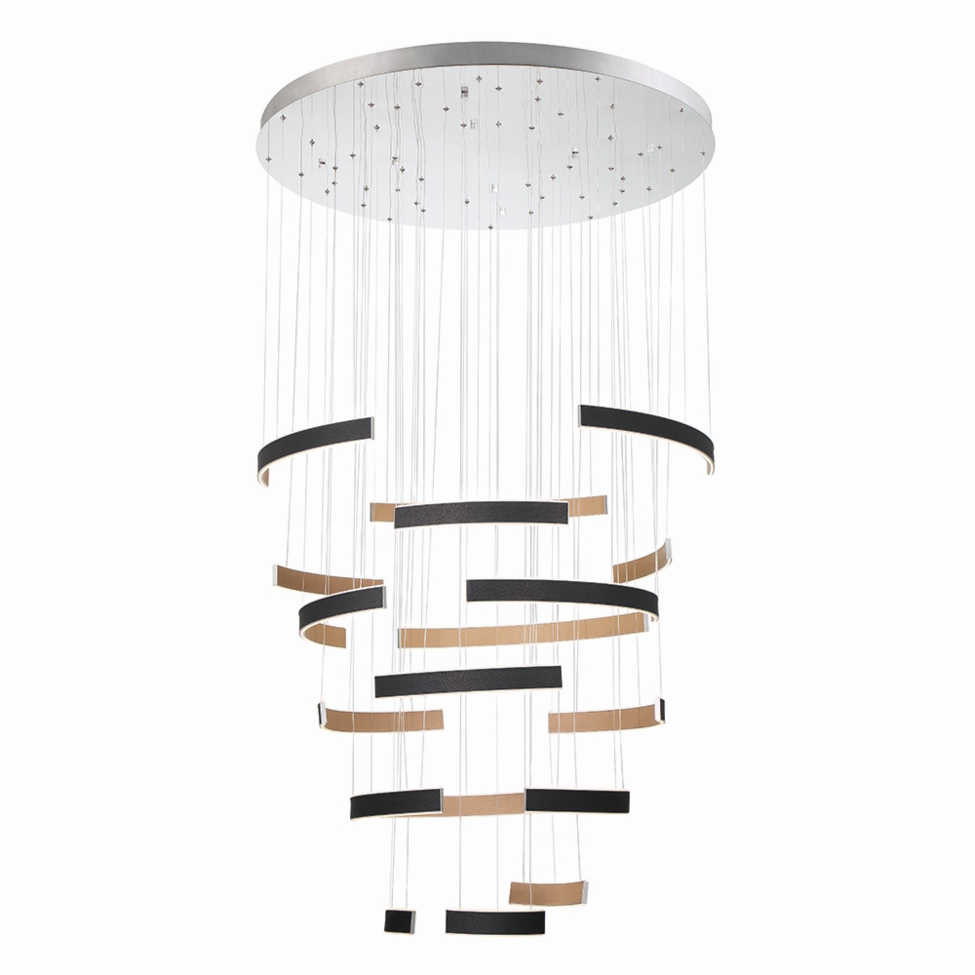 Verdura 6-Tiers 18-Light 41" LED Grand Chandelier, Black Finish - Bees Lighting