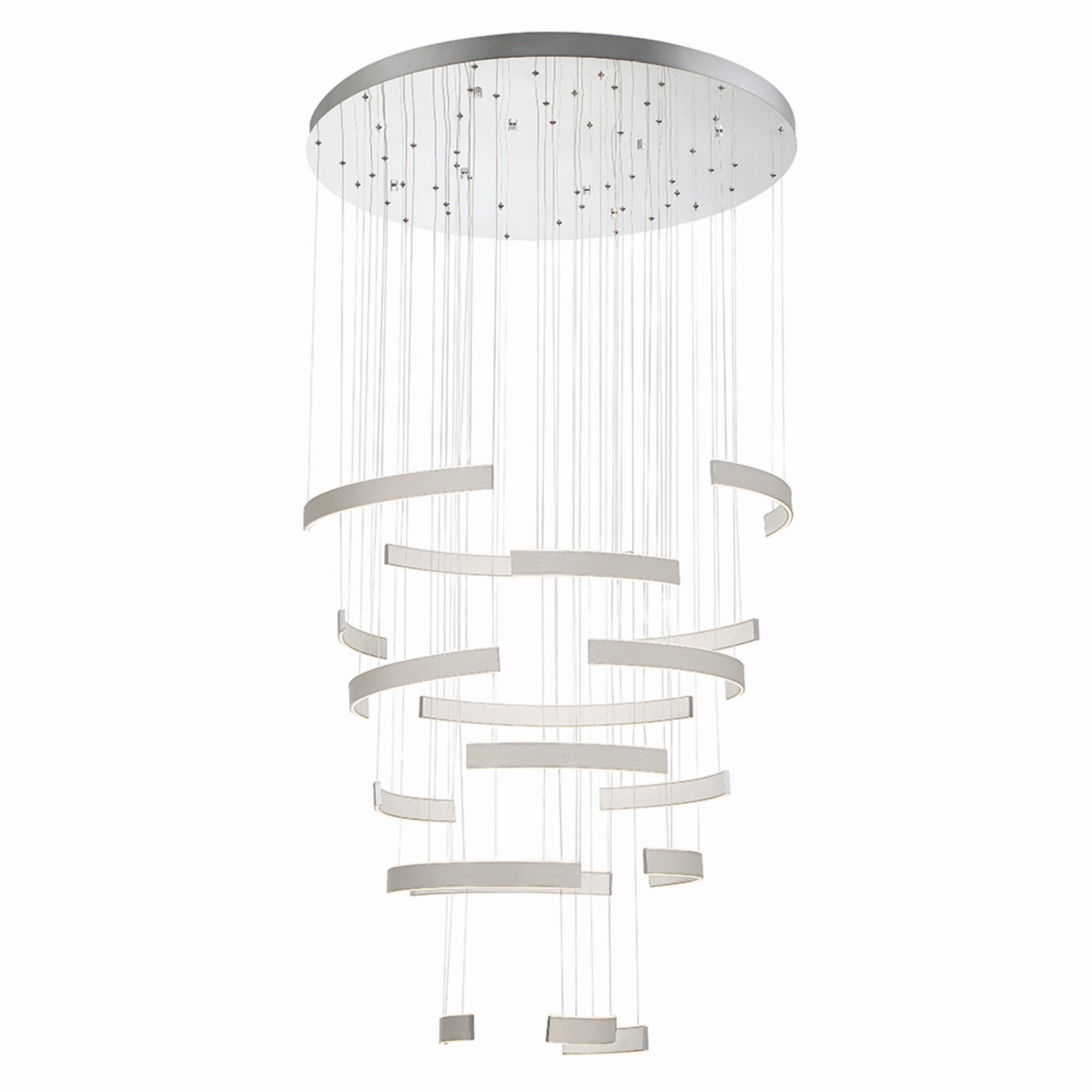 Verdura 6-Tiers 18-Light 41" LED Grand Chandelier, Grey Finish - Bees Lighting