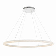 Sassi 60" LED Grand Chandelier, Chrome Finish with Crystals - Bees Lighting
