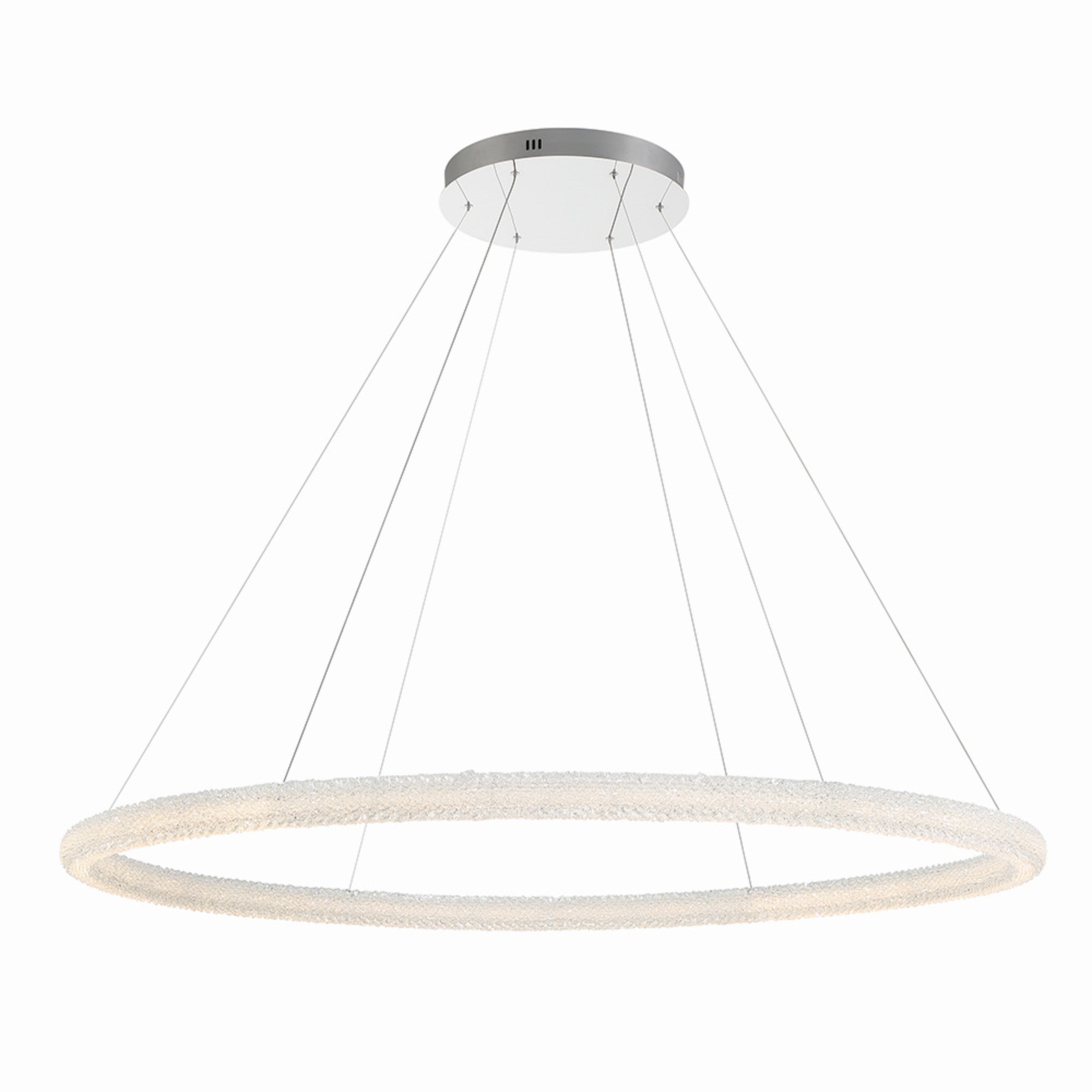 Sassi 60" LED Grand Chandelier, Chrome Finish with Crystals - Bees Lighting