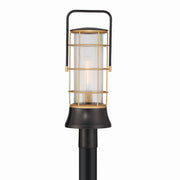 Rivamar 23" Outdoor Post/Pier Head, Gold & Black Finish - Bees Lighting