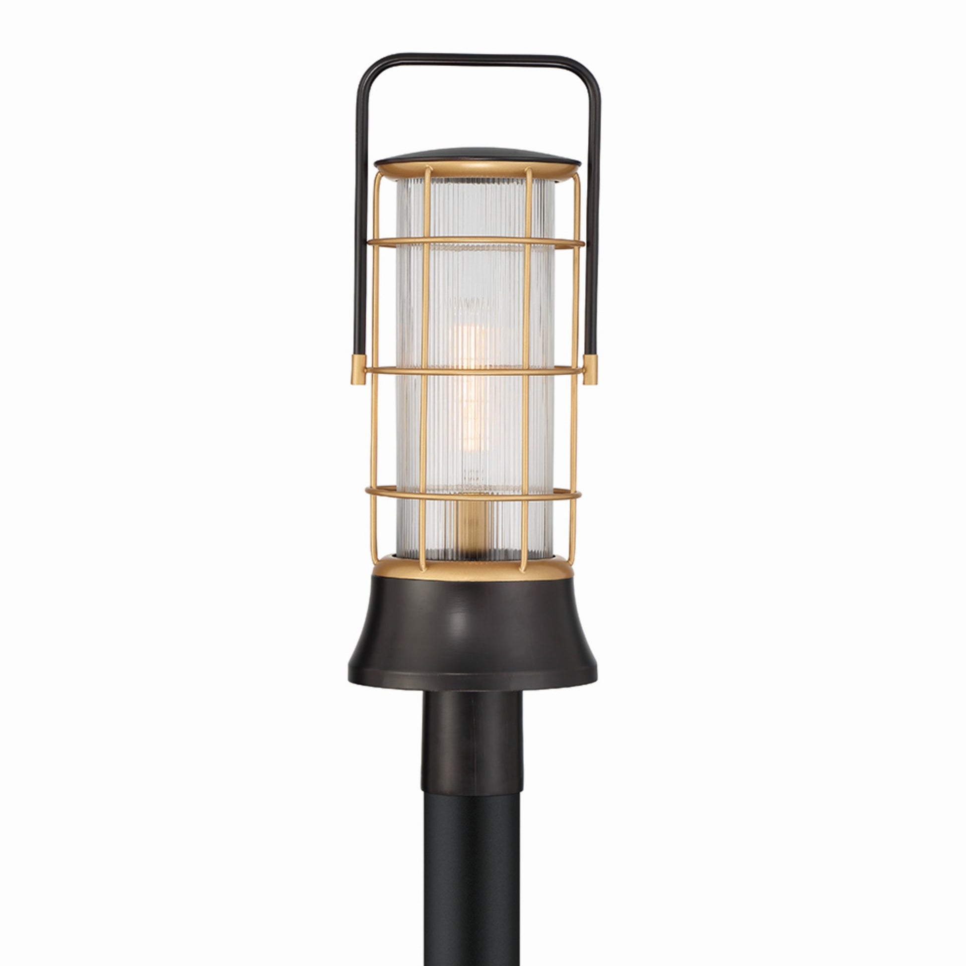 Rivamar 23" Outdoor Post/Pier Head, Gold & Black Finish - Bees Lighting