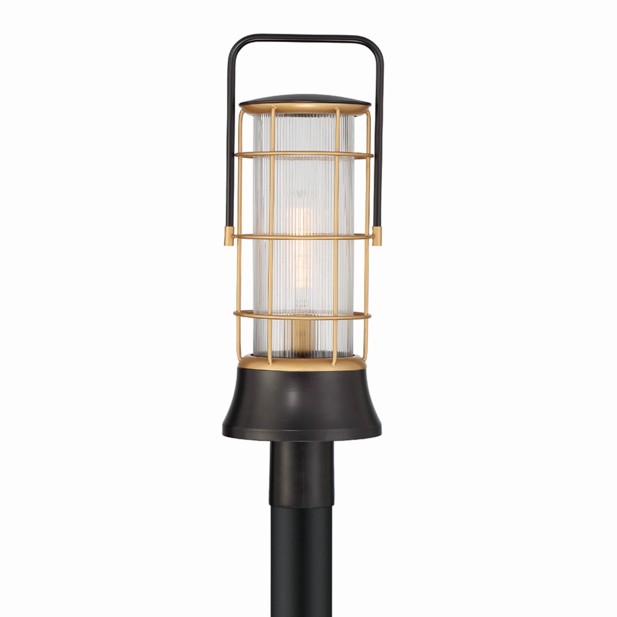 Rivamar 23" Outdoor Post/Pier Head, Gold & Black Finish - Bees Lighting