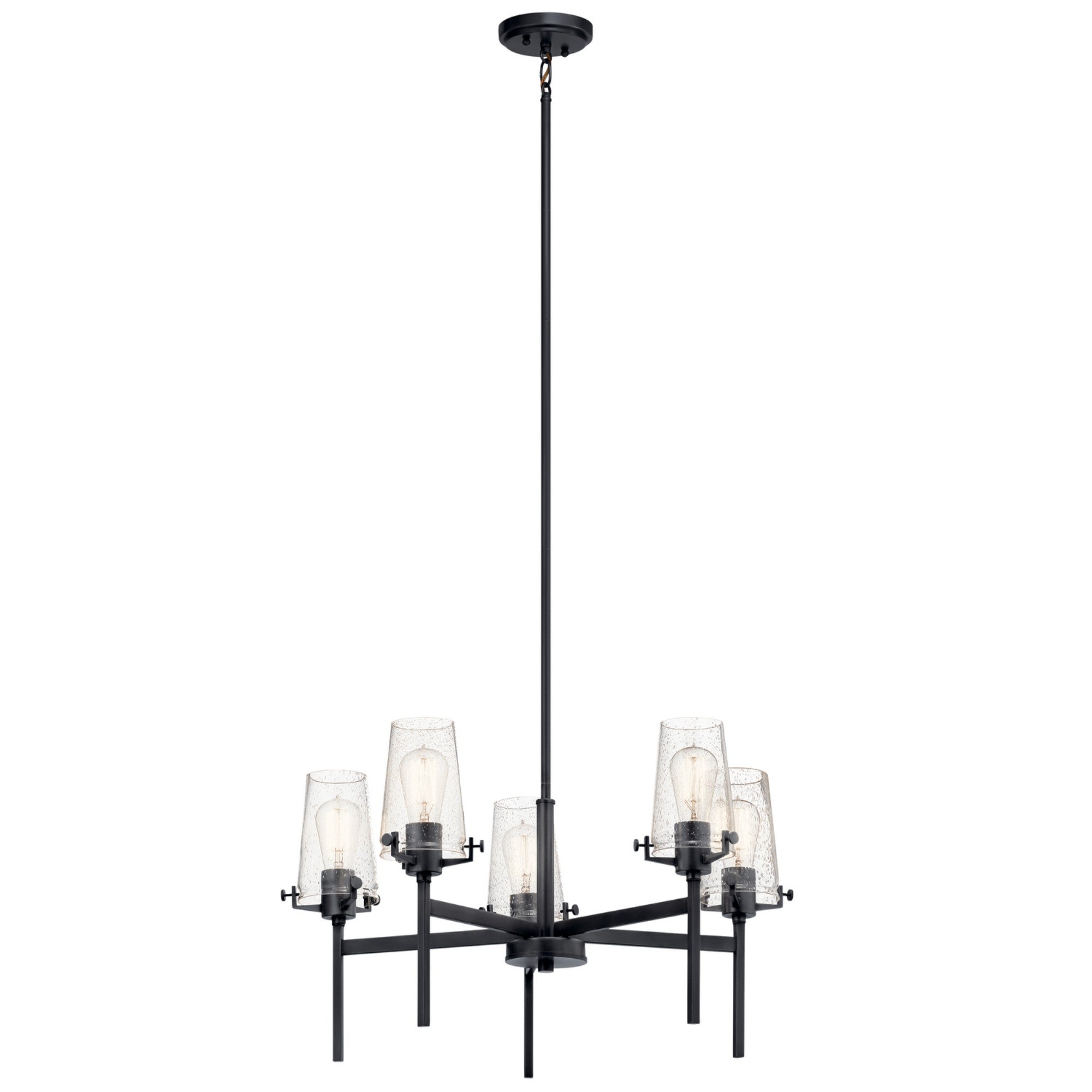 Alton 27" 5-Light Chandelier, Black Finish - Bees Lighting