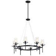 Alton 38" 8-Light Chandelier, Black Finish - Bees Lighting
