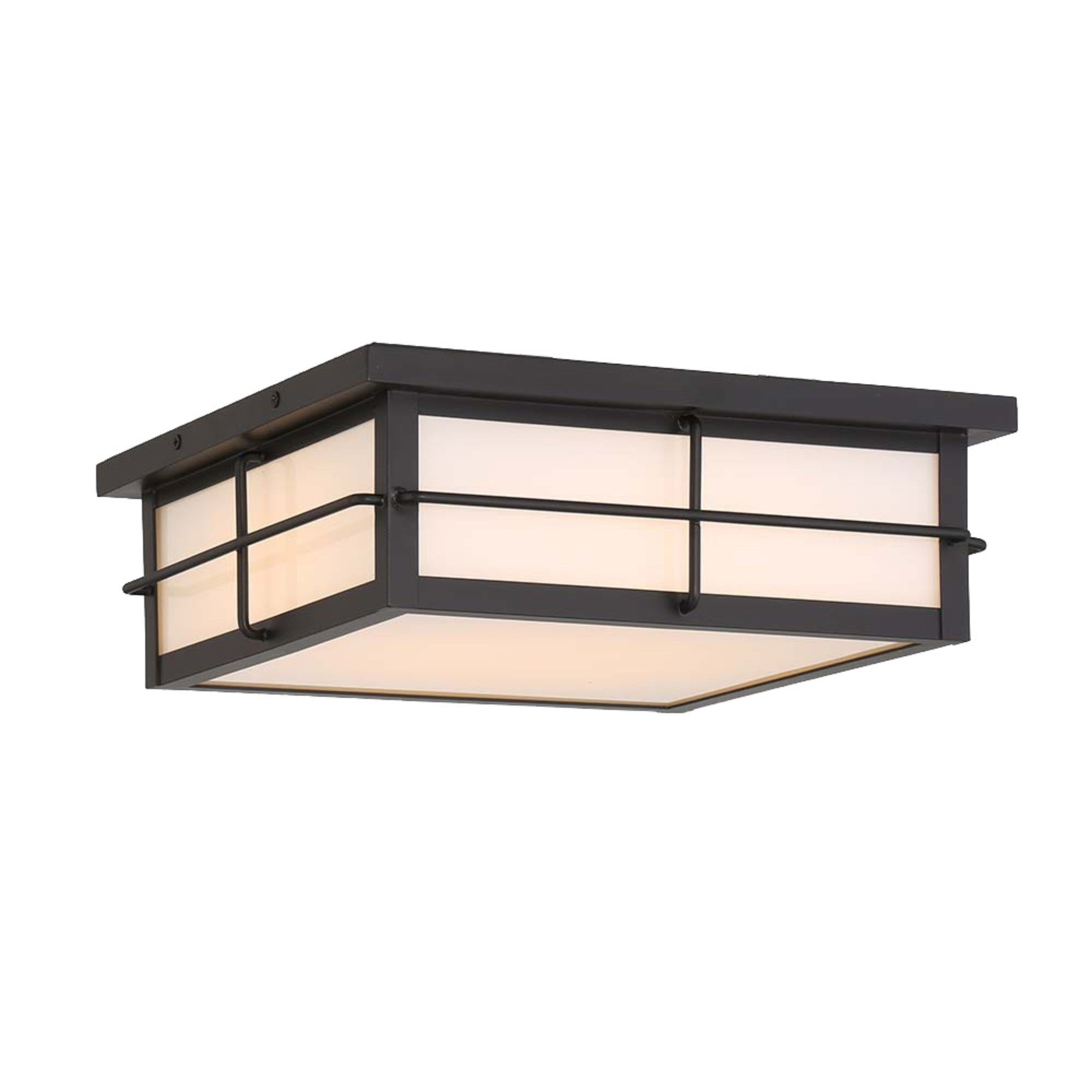 Bensa 13" LED Outdoor Flush Mount, Black Finish - Bees Lighting