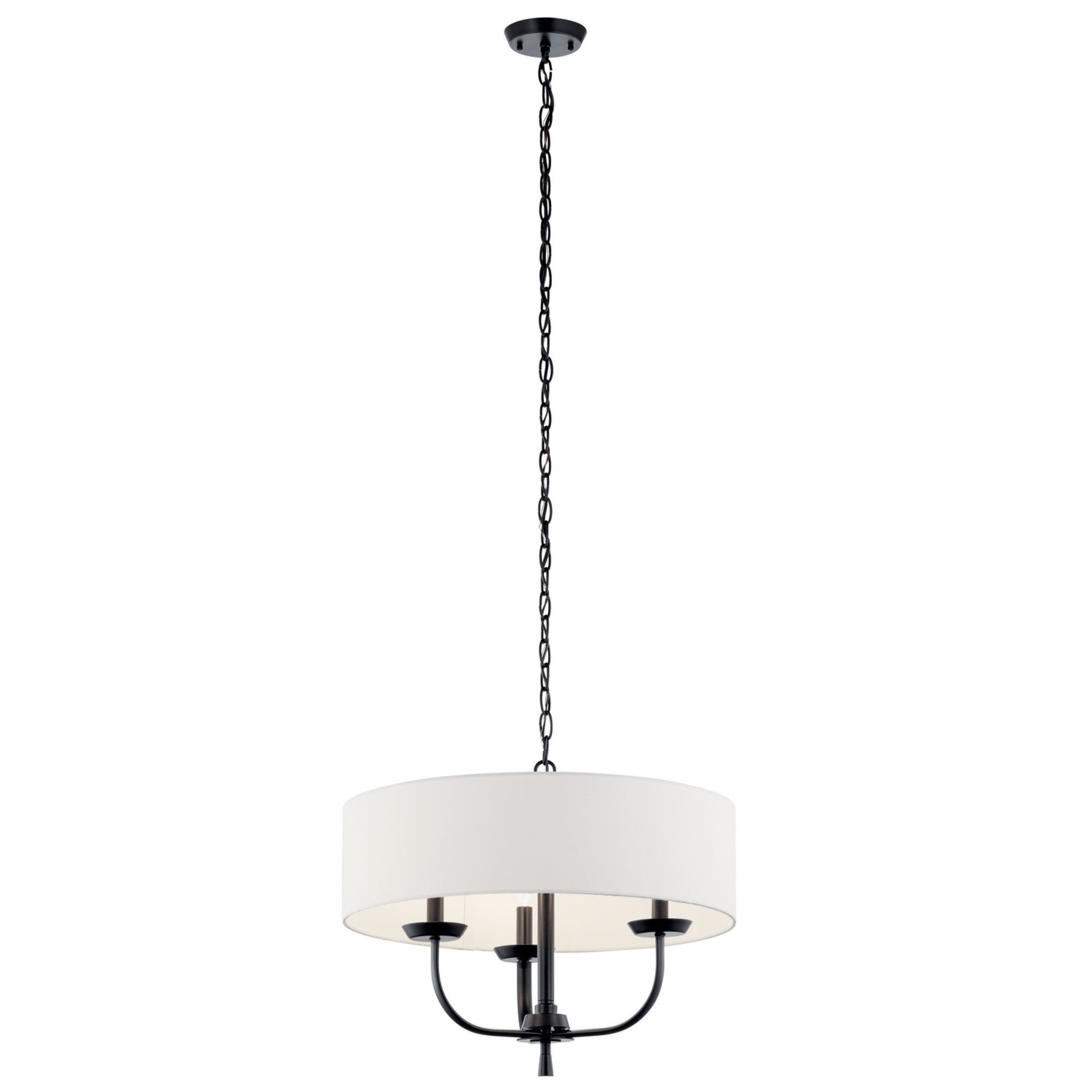 Kennewick 20" 3-Light Chandelier, Black Finish - Bees Lighting