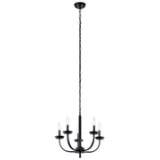 Kennewick 18" 5-Light Chandelier, Black Finish - Bees Lighting