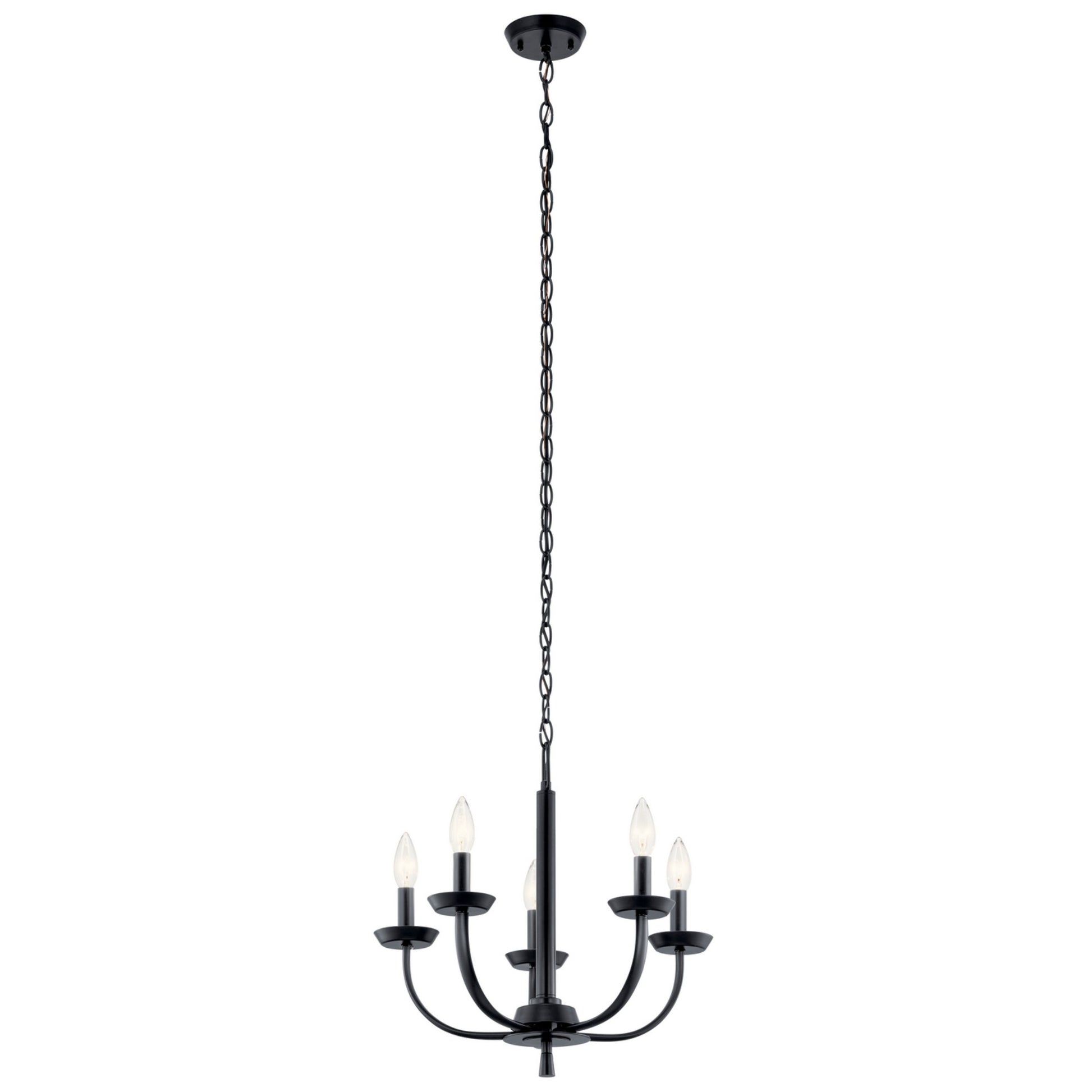 Kennewick 18" 5-Light Chandelier, Black Finish - Bees Lighting