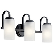 Kennewick 23" 3-Light Bath Vanity Light, Black Finish - Bees Lighting