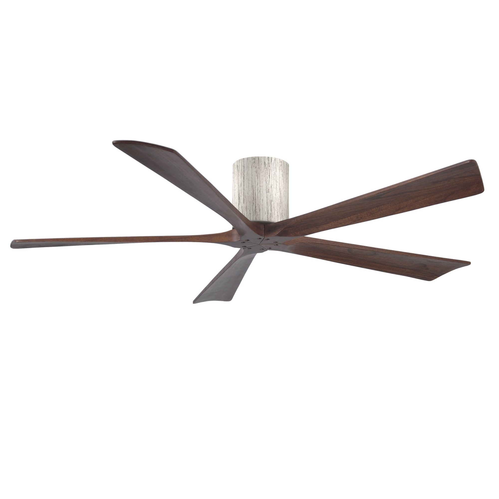 Irene 5-Blade 60 Inch Hugger Ceiling Fan with Remote, Barnwood tone with Walnut Blades