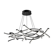Divergence 44" LED Chandelier, Black Finish - Bees Lighting