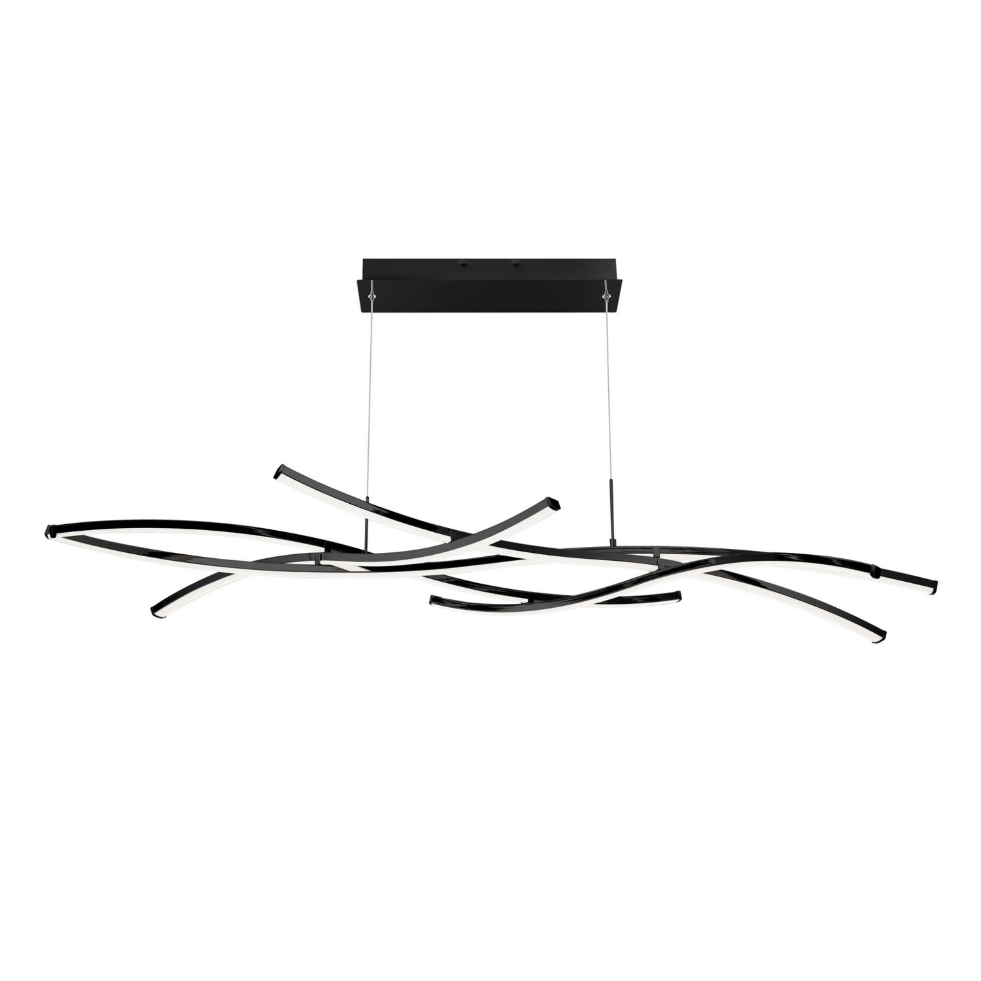 Divergence 64" LED Chandelier, Black Finish - Bees Lighting