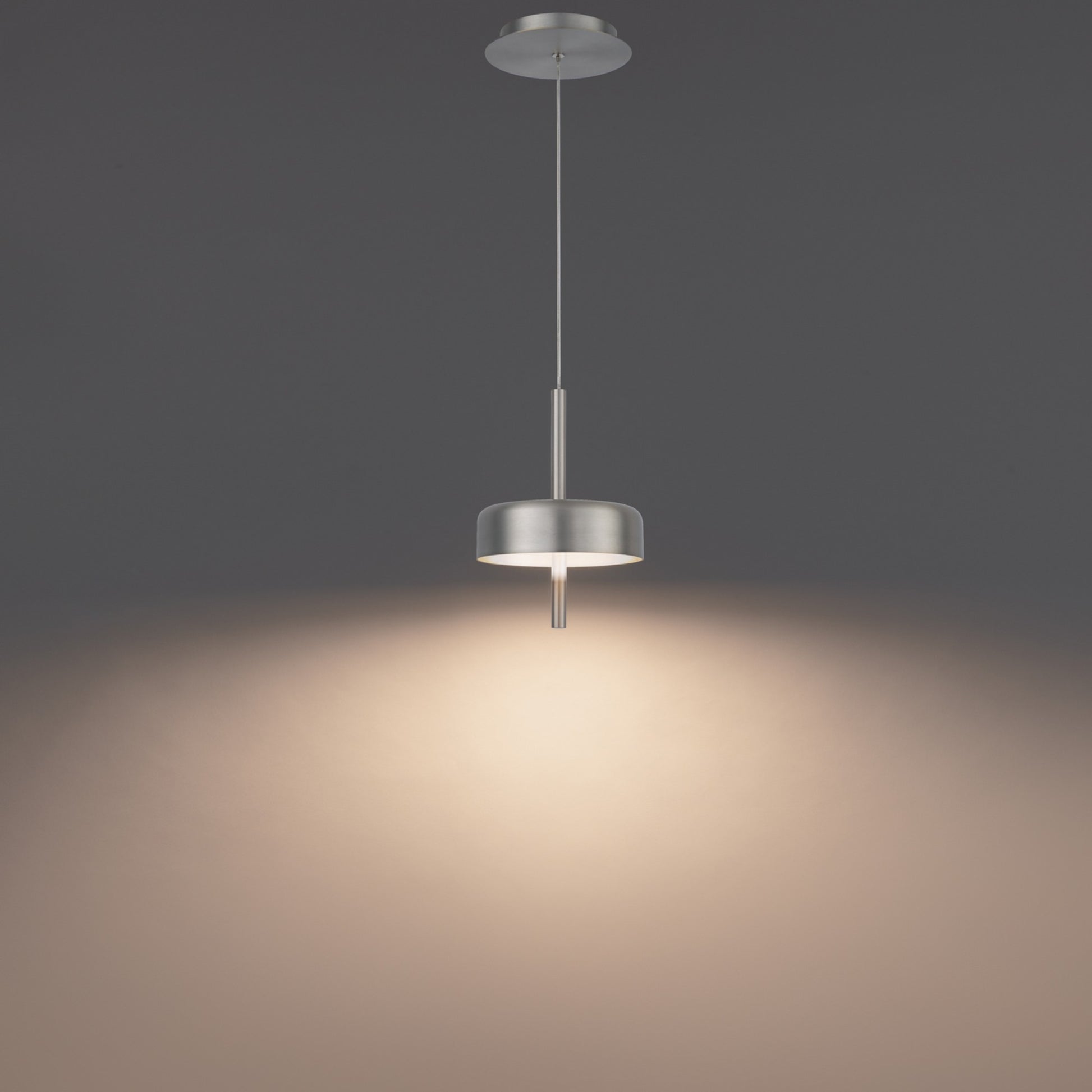 Pierce 10" LED Mini Pendant, Brushed Nickel Finish - Bees Lighting