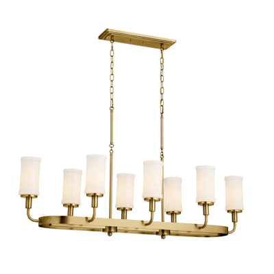 Vetivene 25.5 in. 8-Light Chandelier, Natural Brass