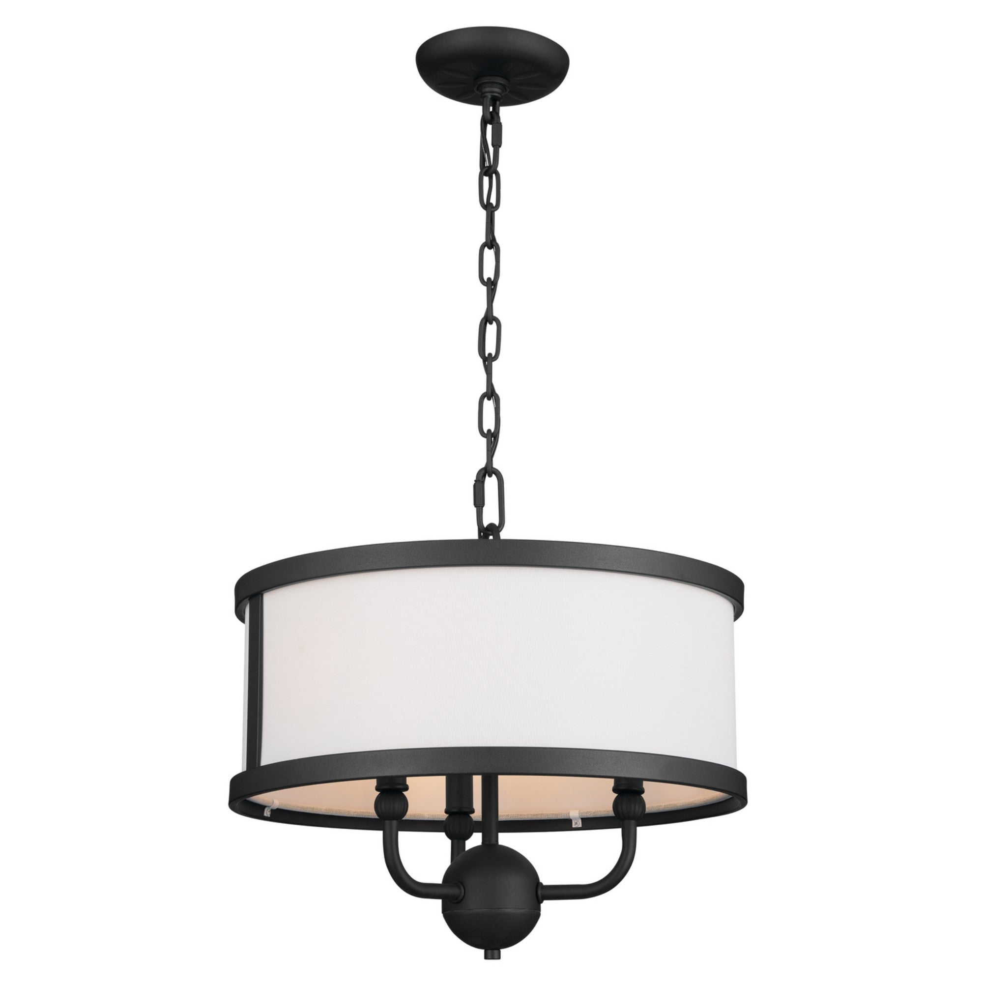 Kichler Heddle Chandelier With Fabric Drum Shade - Bees Lighting
