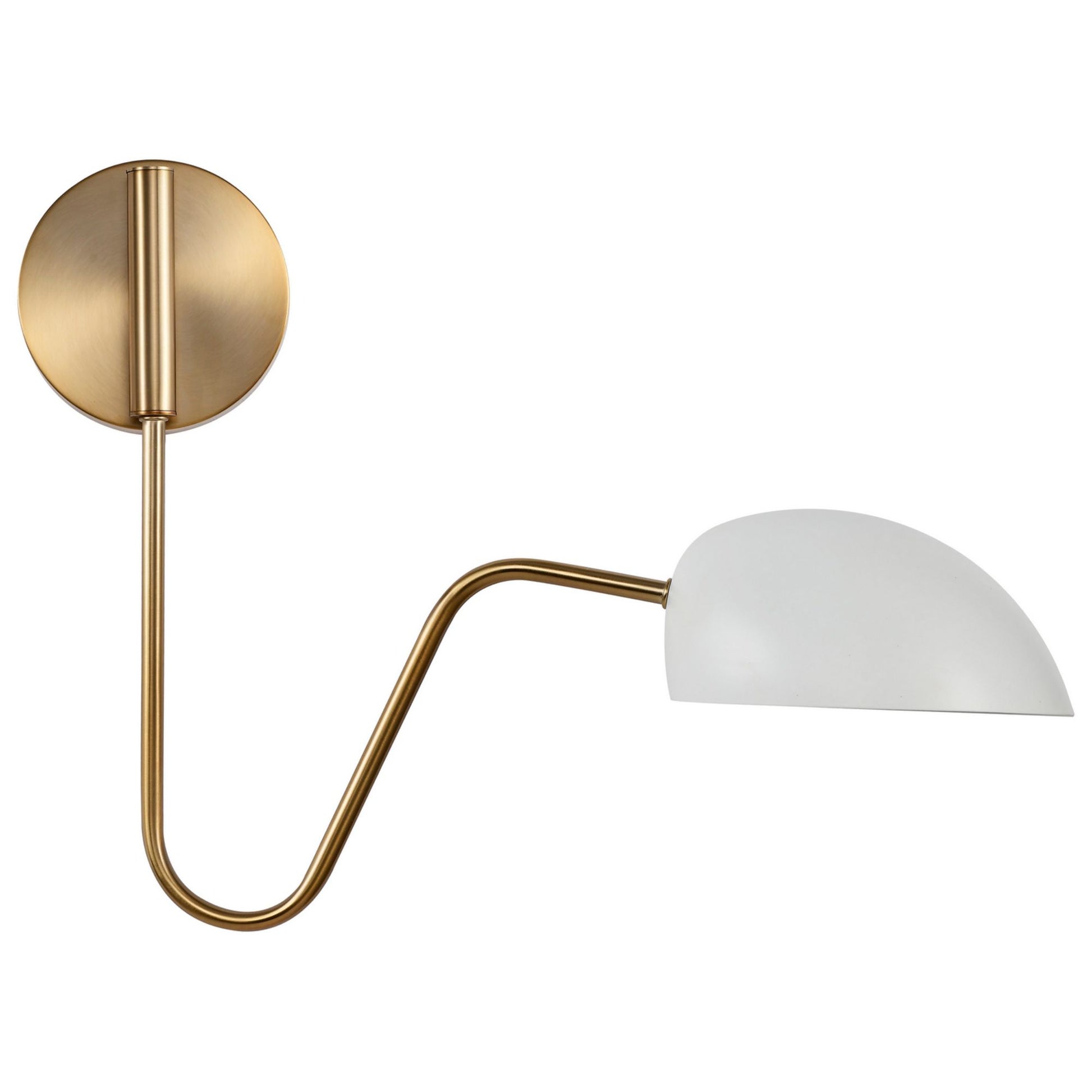 Trilby Swing Arm Wall Sconce, Burnished Brass Accent - Bees Lighting