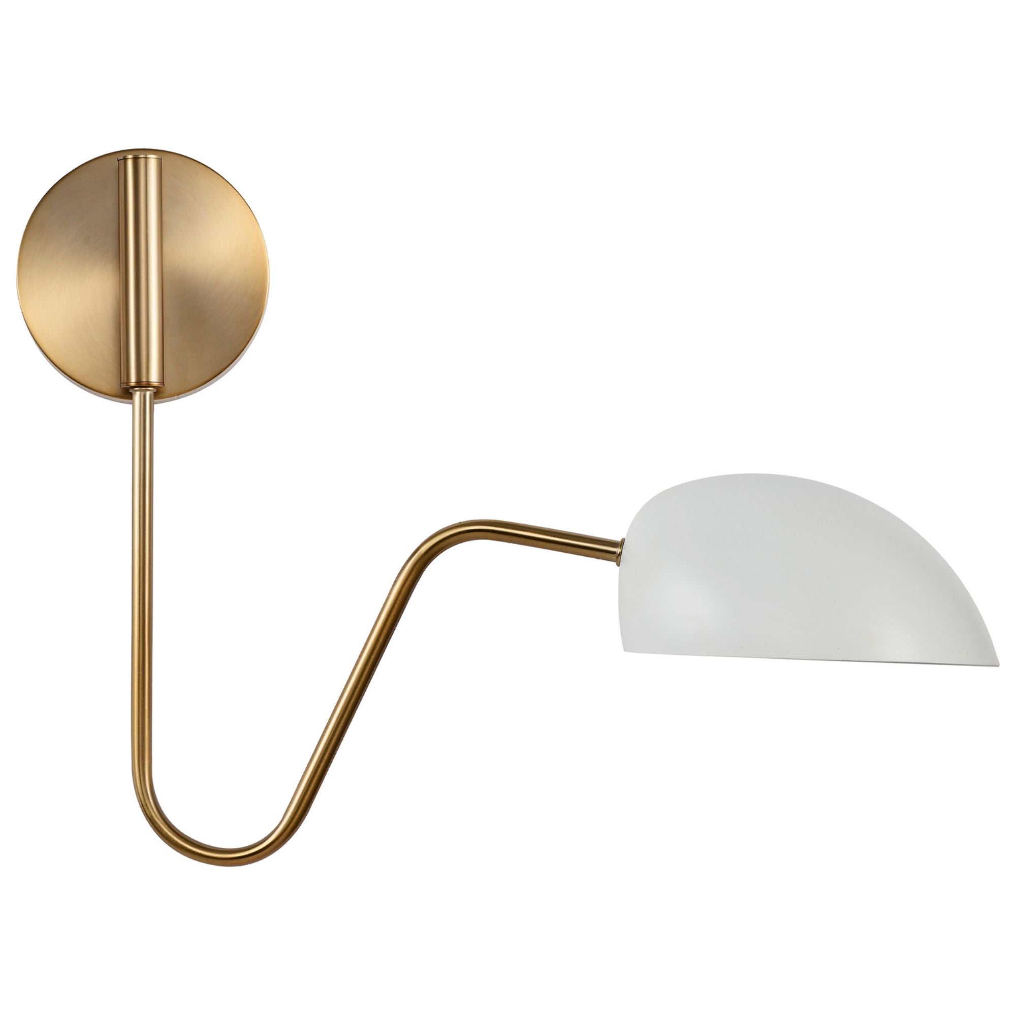 Trilby 16 In.Swing Arm Wall Sconce White Finish