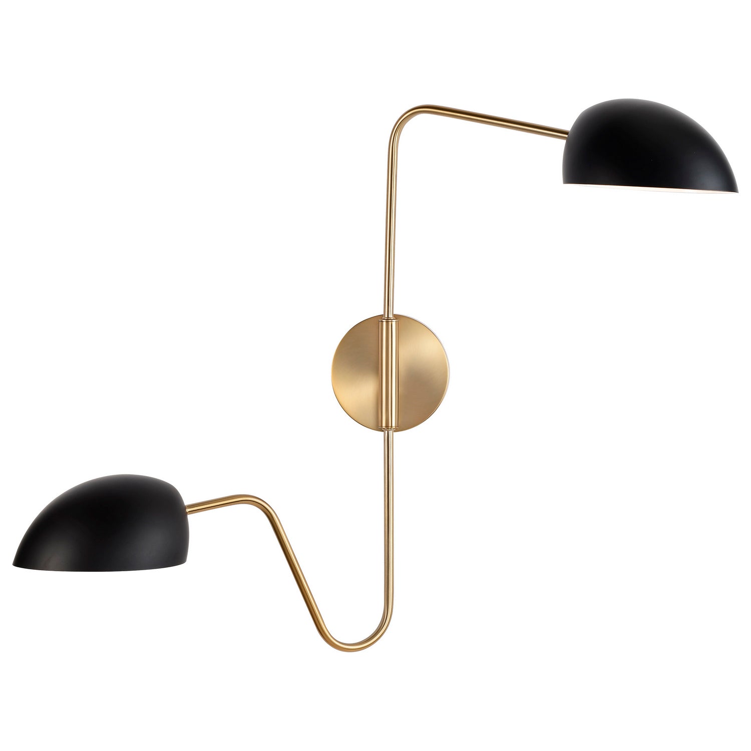 Trilby Swing Arm Wall Sconce, Burnished Brass Accent - Bees Lighting