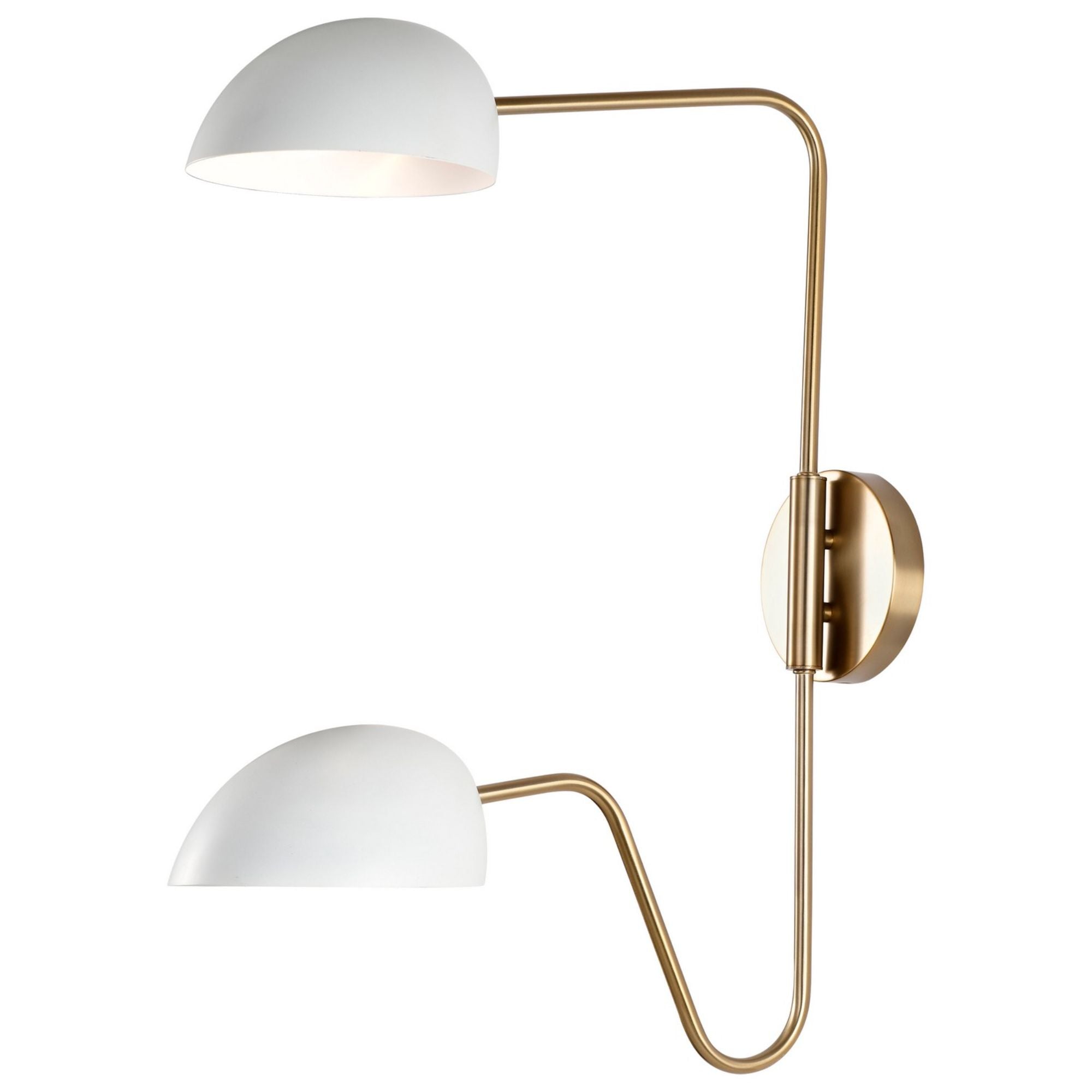 Trilby 25" Swing Arm Wall Sconce, White Finish - Bees Lighting