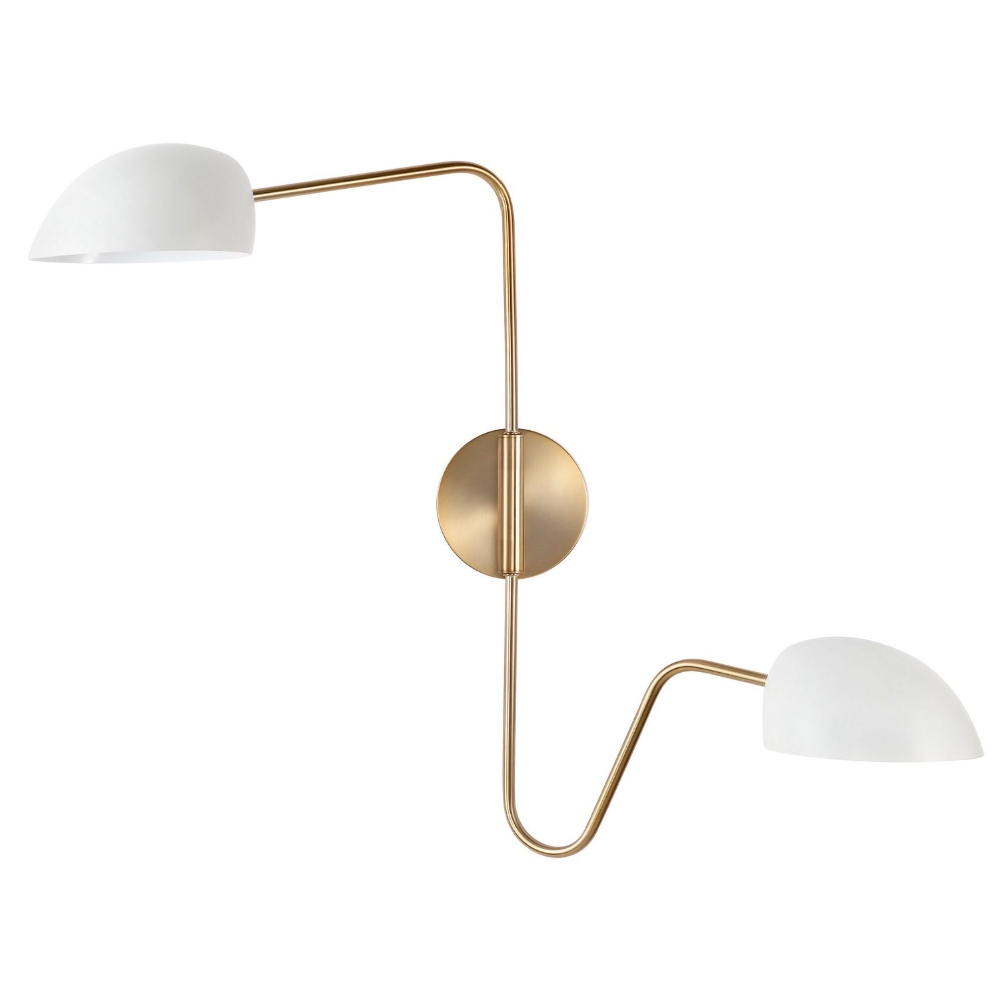 Trilby 25" Swing Arm Wall Sconce, White Finish - Bees Lighting