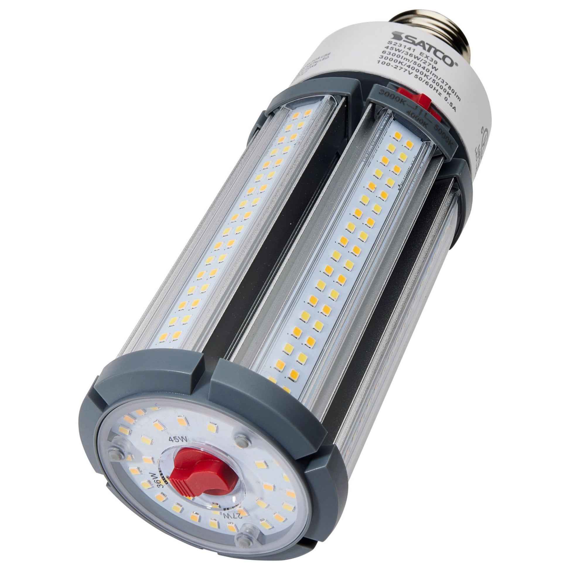Hi-Pro Retrofit LED Corn Bulb, 27W|36W|45W, 6300lm, 30K|40K|50K, EX39 Mogul, 120-277V - Bees Lighting