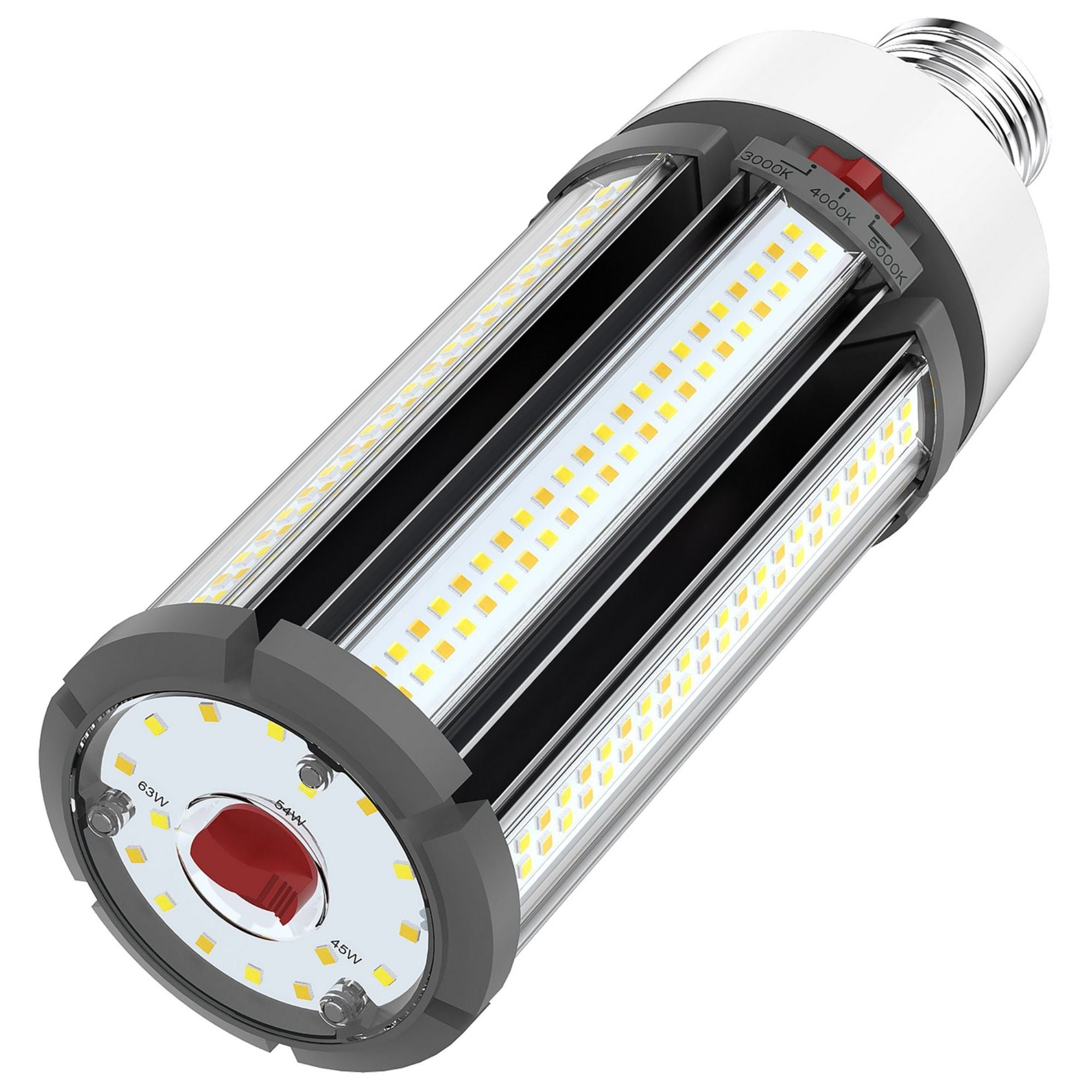 Hi-Pro Retrofit LED Corn Bulb, 45W|54W|63W, 8800lm, 30K|40K|50K, EX39 Mogul, 120-277V - Bees Lighting