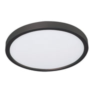 Edge Round Large 24" LED Flush Mount, Black Finish, 120V - Bees Lighting