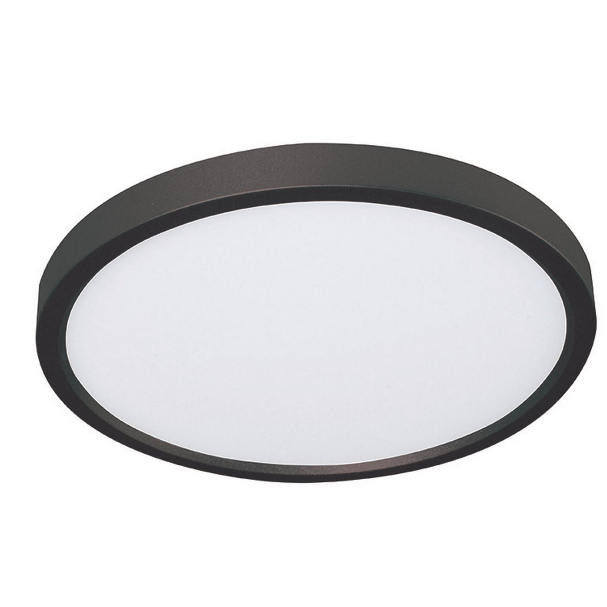 Edge Round Large 24" LED Flush Mount, Black Finish, 120V - Bees Lighting