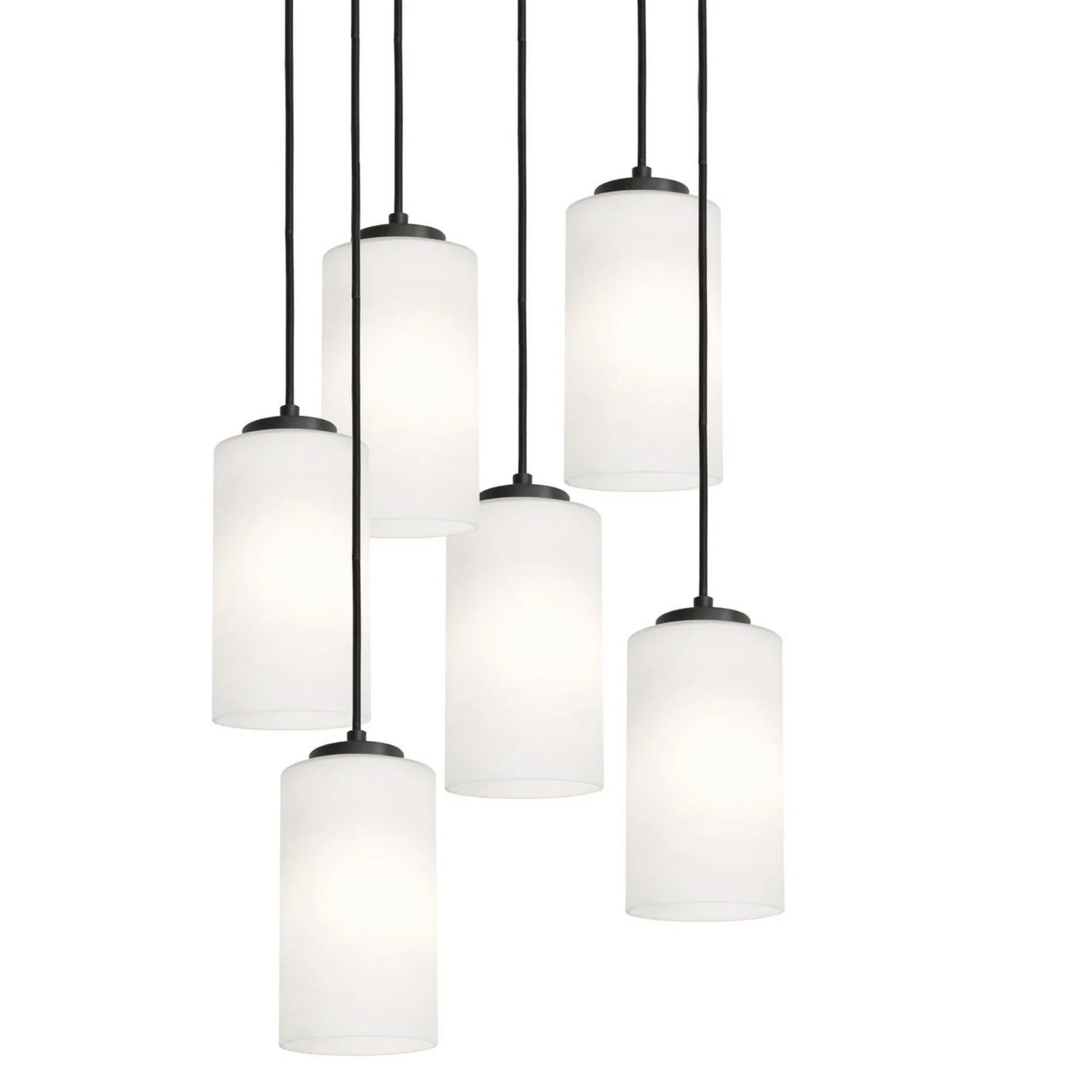 Leo 24" 6-Light Mini Pendant, Black Finish - Bees Lighting