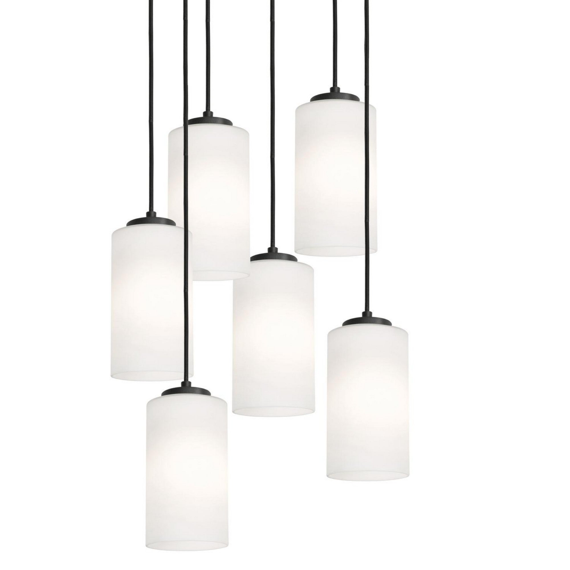 Leo 24" 6-Light Mini Pendant, Black Finish - Bees Lighting