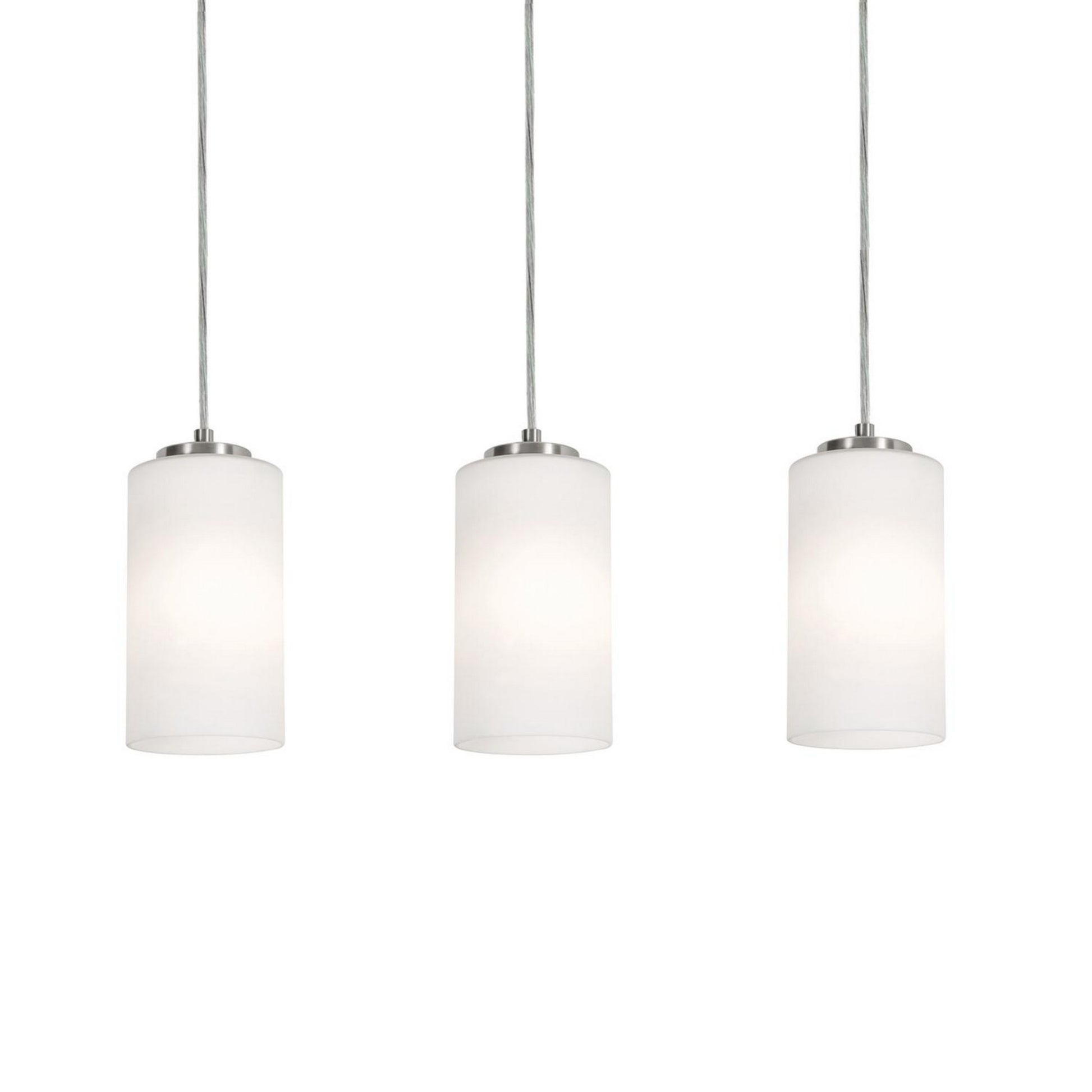 Leo 36" 3-Light Linear Pendant, Satin Nickel Finish - Bees Lighting