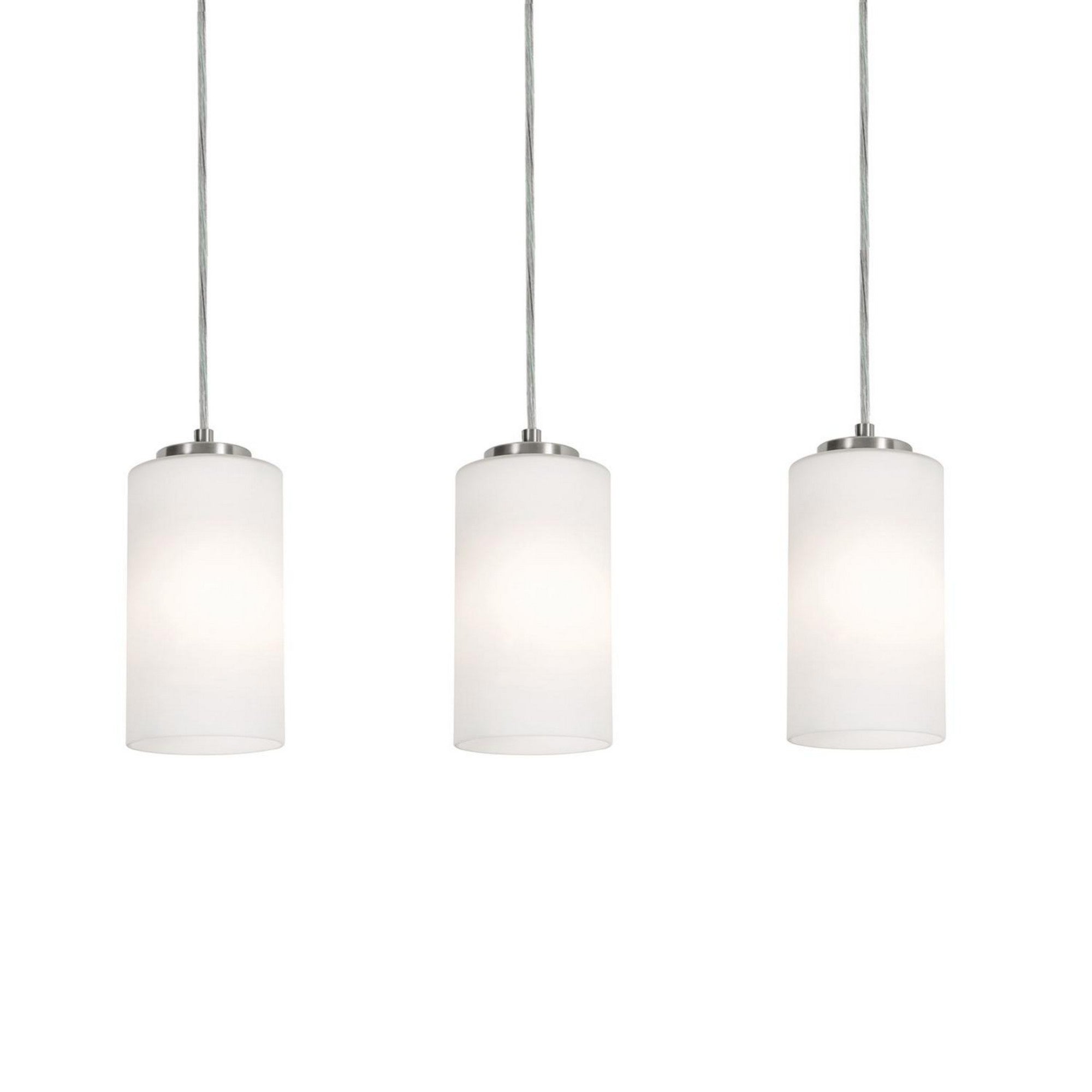 Leo 36" 3-Light Linear Pendant, Satin Nickel Finish - Bees Lighting