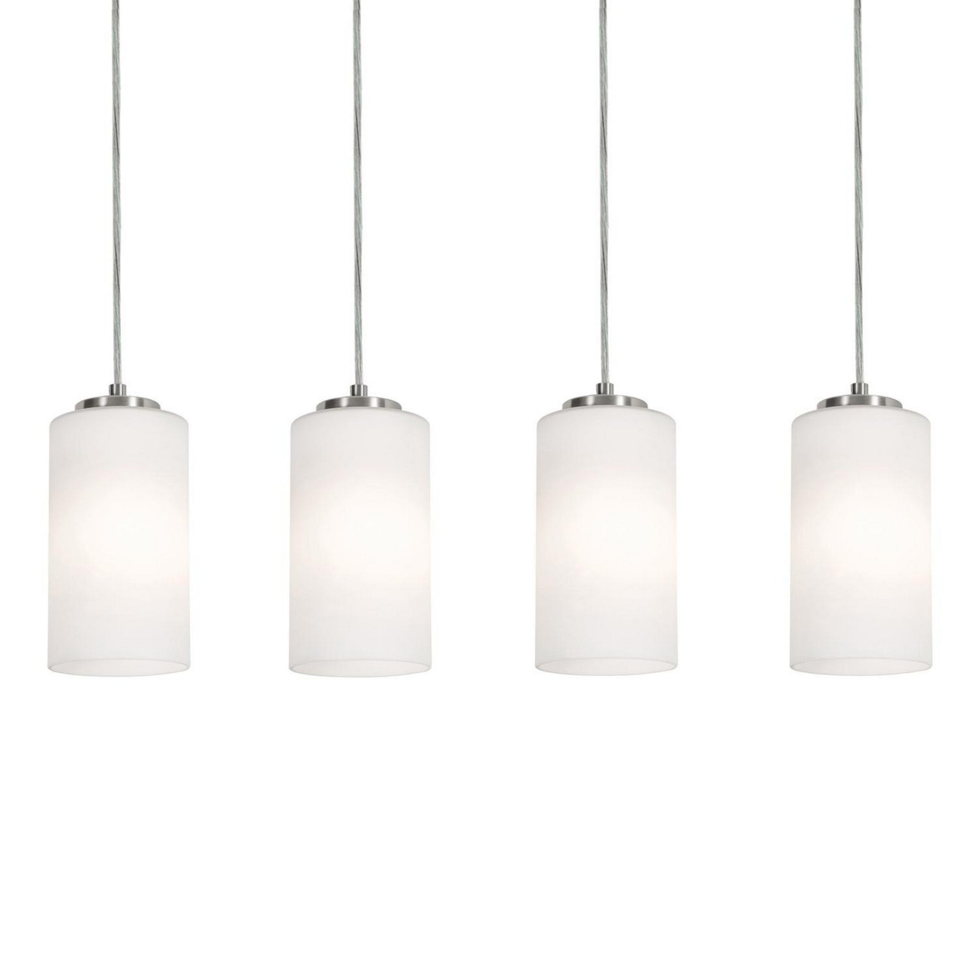Leo 36" 4-Light Linear Pendant, Satin Nickel Finish - Bees Lighting
