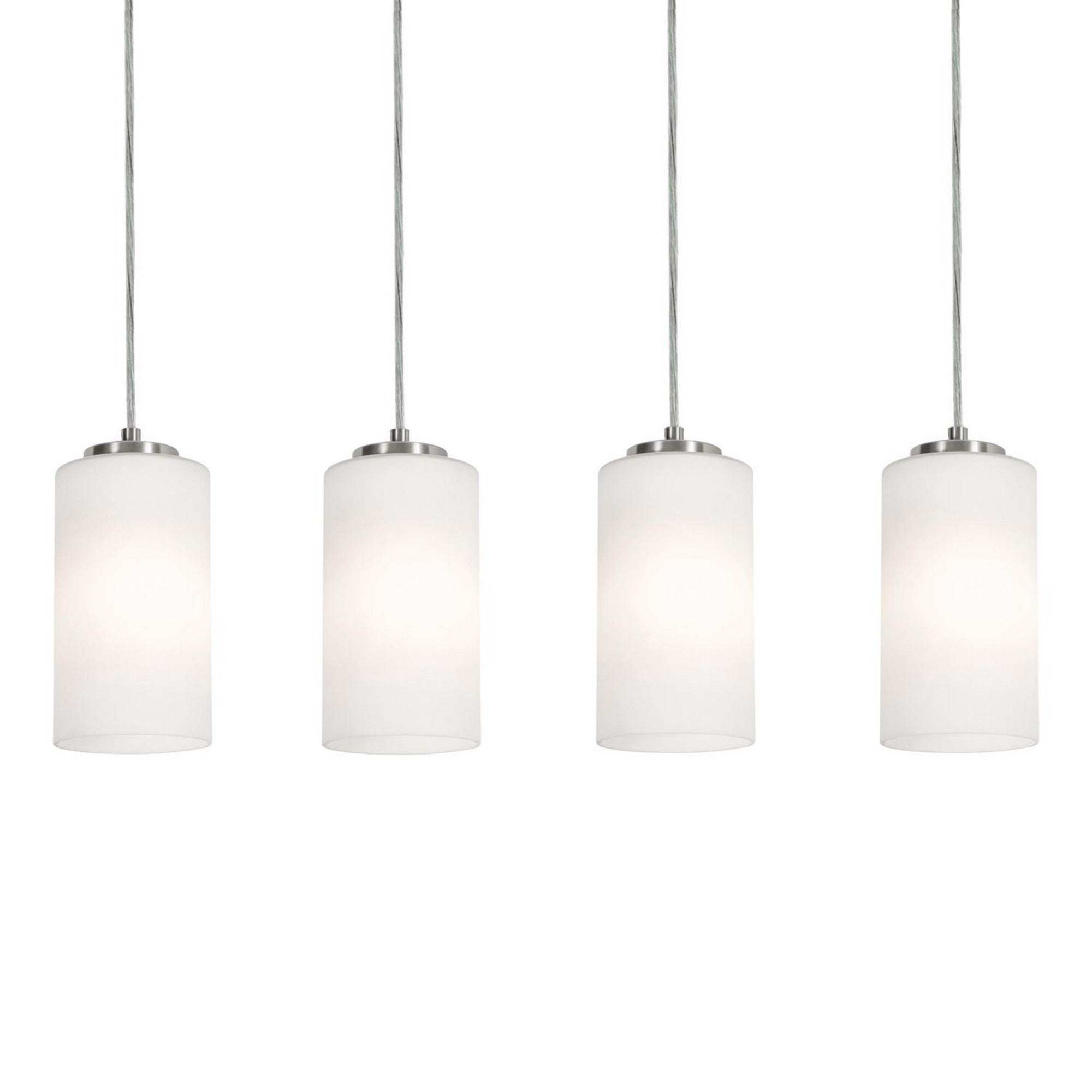 Leo 36" 4-Light Linear Pendant, Satin Nickel Finish - Bees Lighting