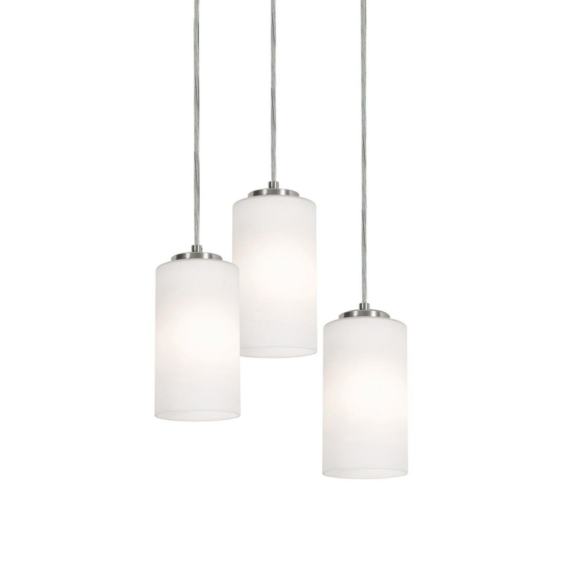 Leo 18" 3-Light Pendant, Satin Nickel Finish - Bees Lighting