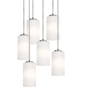 Leo 24" 6-Light Mini Pendant, Satin Nickel Finish - Bees Lighting