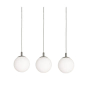 Loretto 36" 3-Light Linear Pendant, Satin Nickel Finish - Bees Lighting
