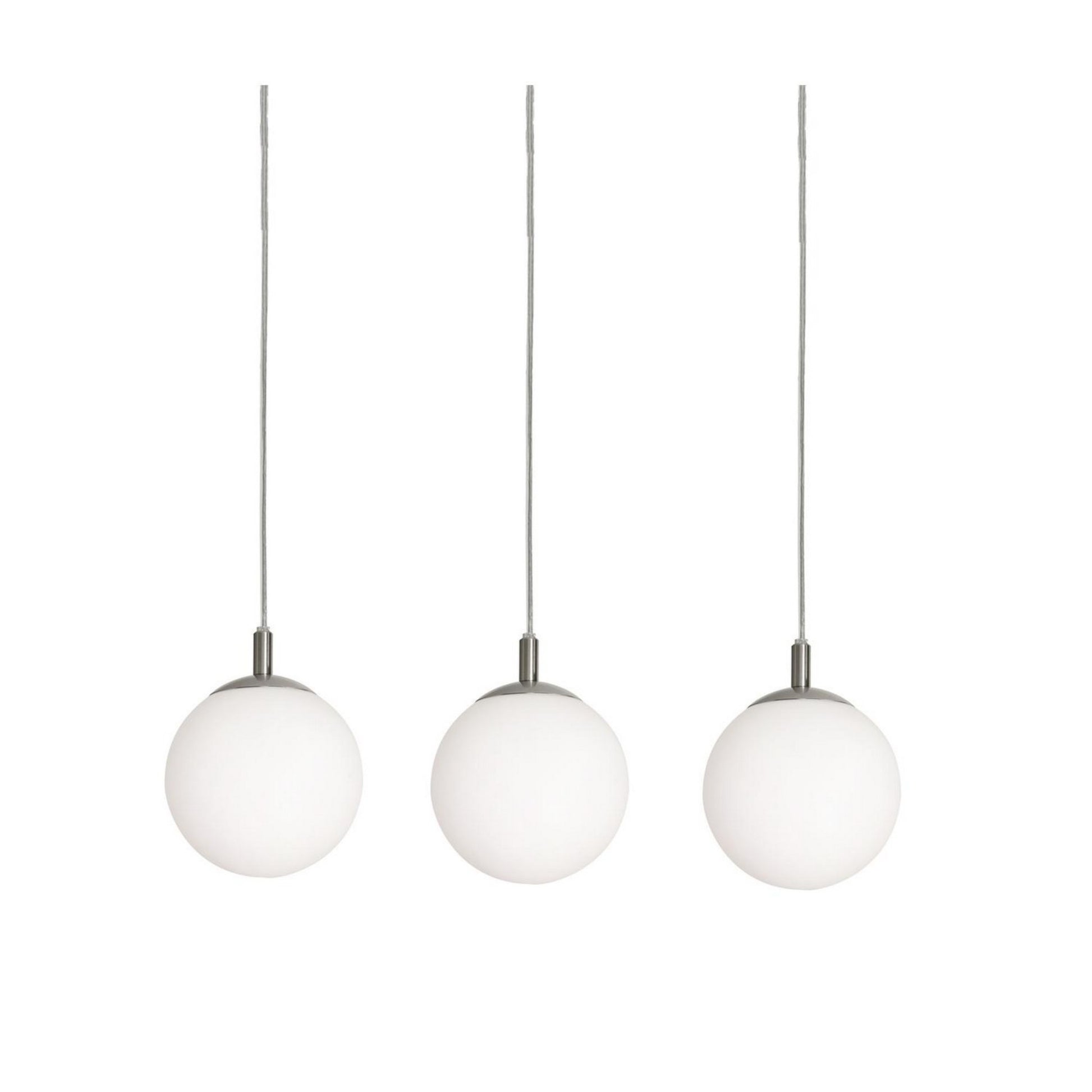 Loretto 36" 3-Light Linear Pendant, Satin Nickel Finish - Bees Lighting