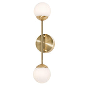 Pearl 17" LED Wall Sconce, Satin Brass Finish - Bees Lighting