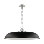 Colony 24" Pendant, Matte Black / Polished Nickel Finish - Bees Lighting