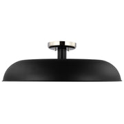Colony 24" Flush Mount, Matte Black / Polished Nickel Finish - Bees Lighting