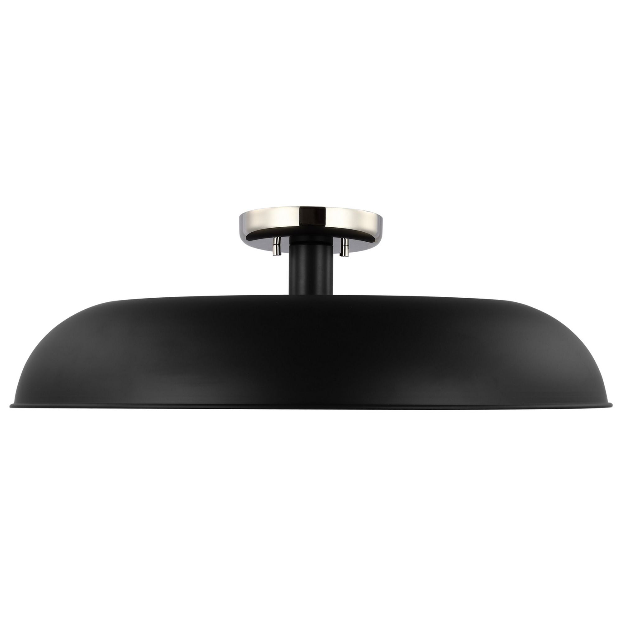 Colony 24" Flush Mount, Matte Black / Polished Nickel Finish - Bees Lighting