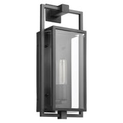Exhibit 17" Wall Lantern, Matte Black Finish - Bees Lighting