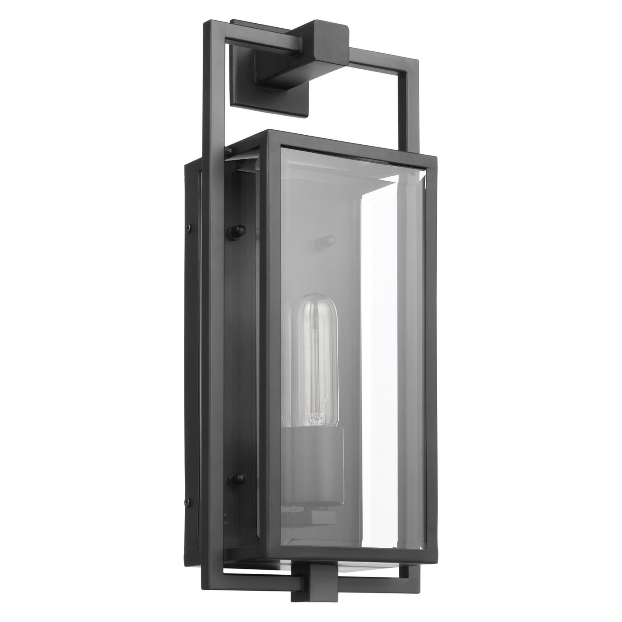 Exhibit 17" Wall Lantern, Matte Black Finish - Bees Lighting