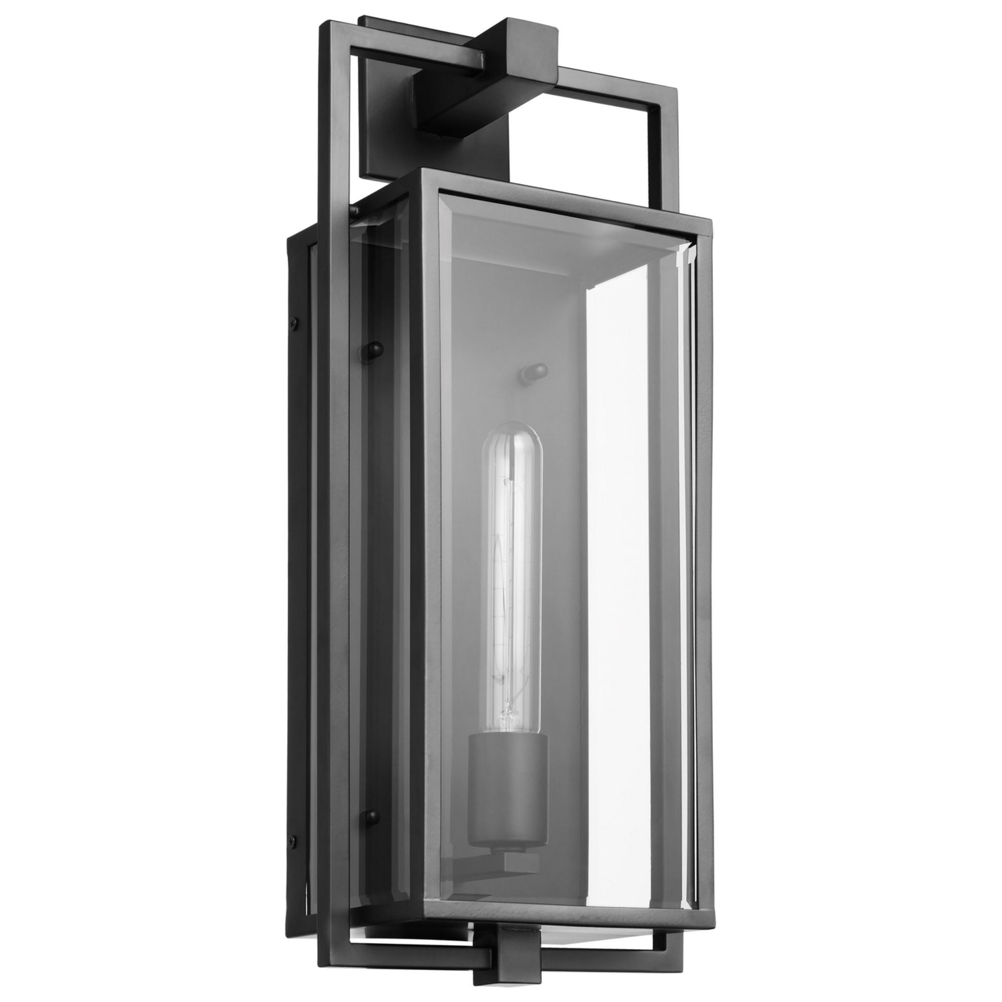 Exhibit 20" Wall Lantern, Matte Black Finish - Bees Lighting
