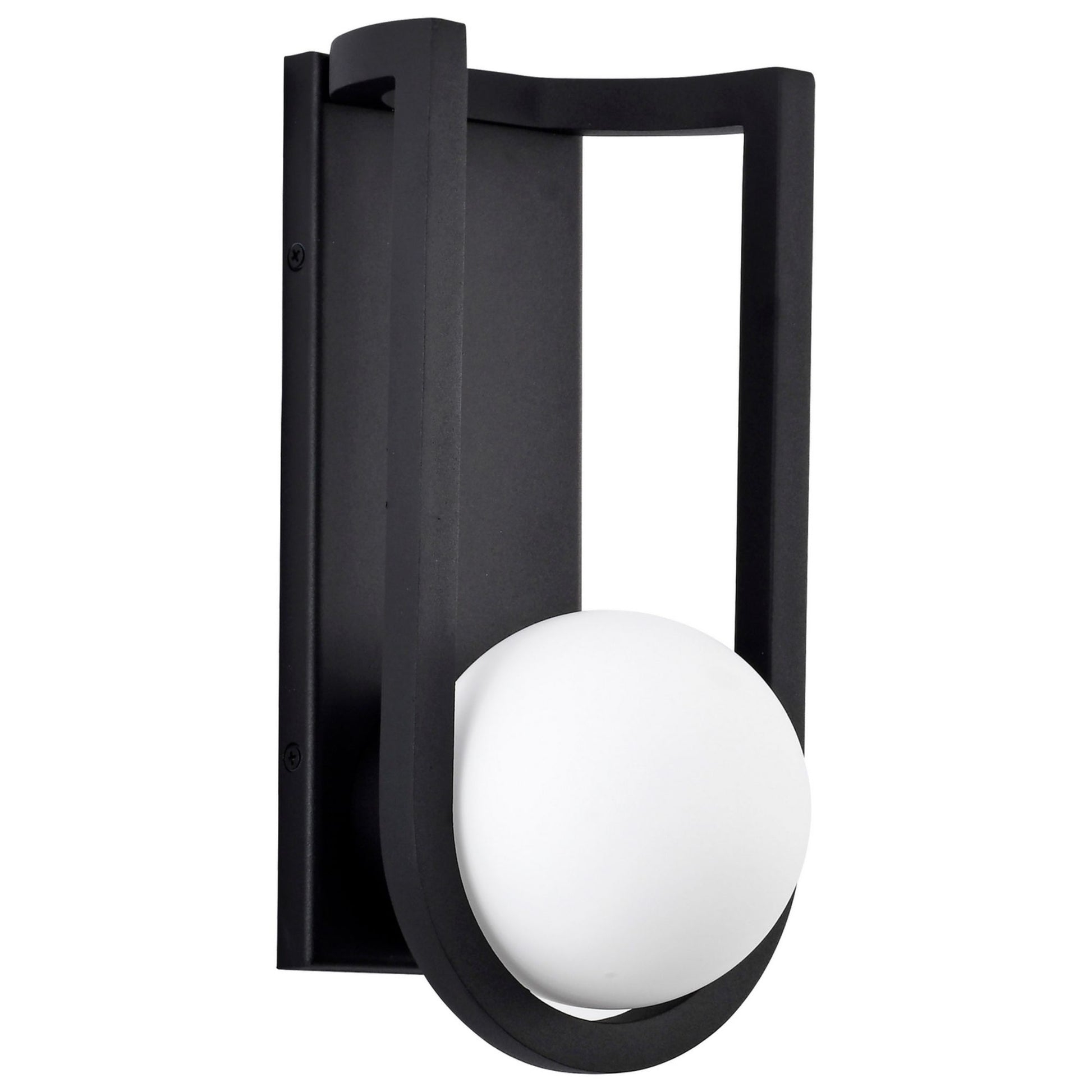 Cradle 12" LED Wall Lantern, Matte Black Finish - Bees Lighting