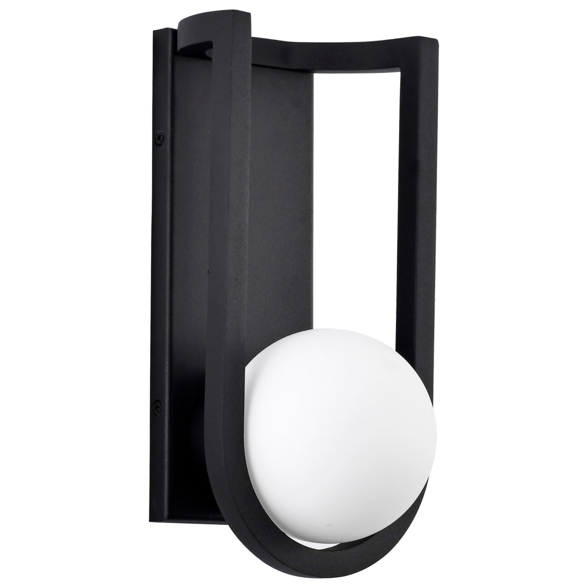 Cradle 12" LED Wall Lantern, Matte Black Finish - Bees Lighting