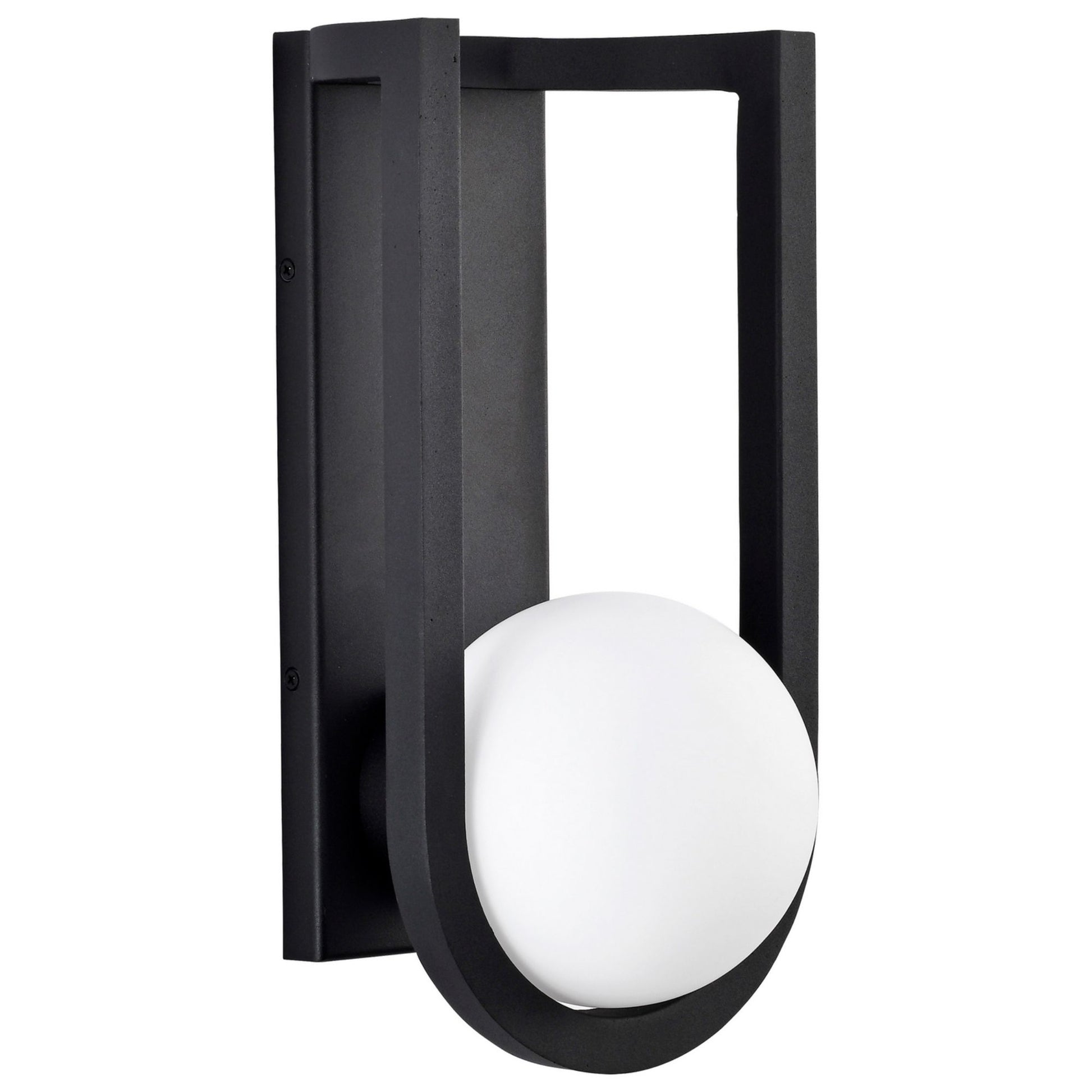 Cradle 15" LED Wall Lantern, Matte Black Finish - Bees Lighting