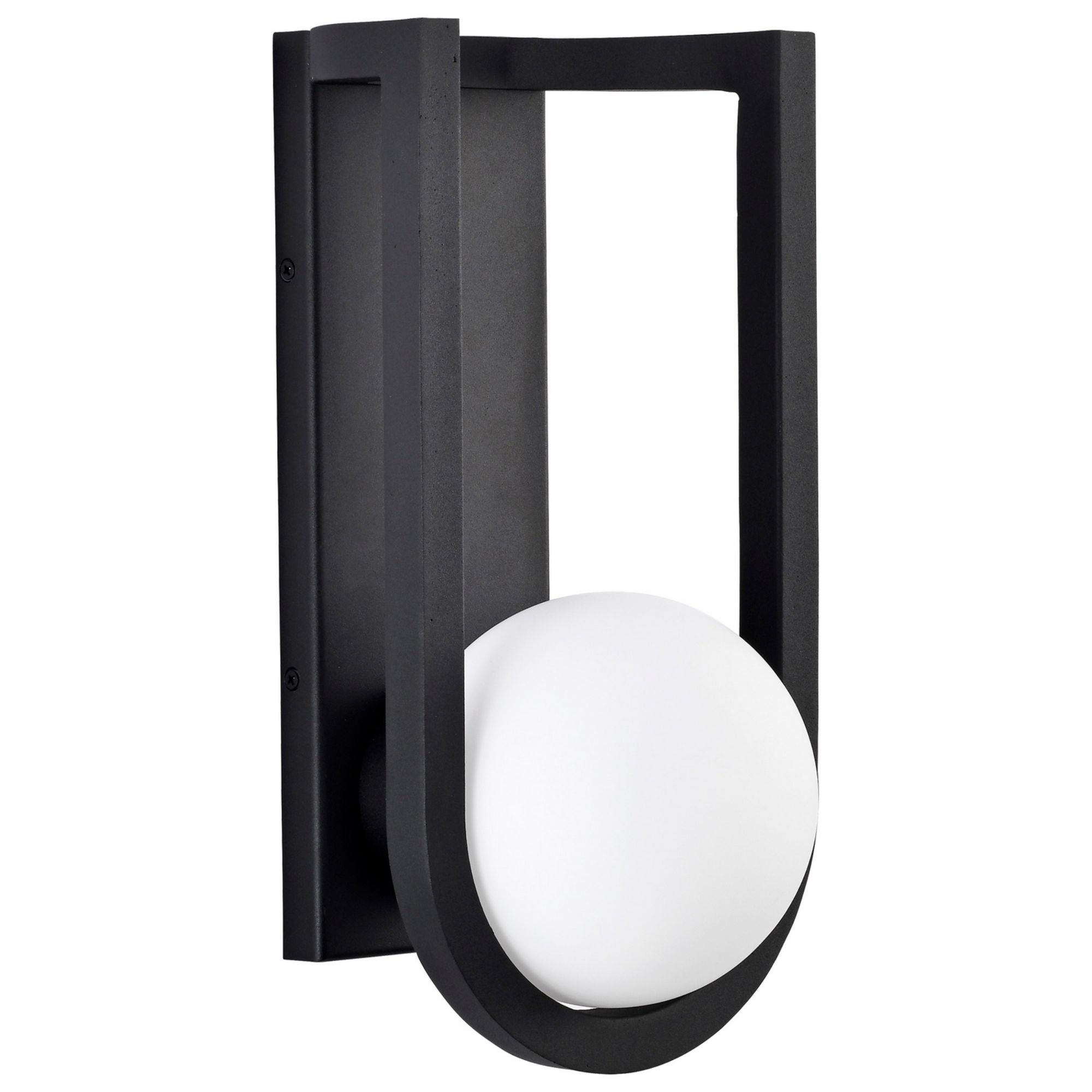 Cradle 15" LED Wall Lantern, Matte Black Finish - Bees Lighting